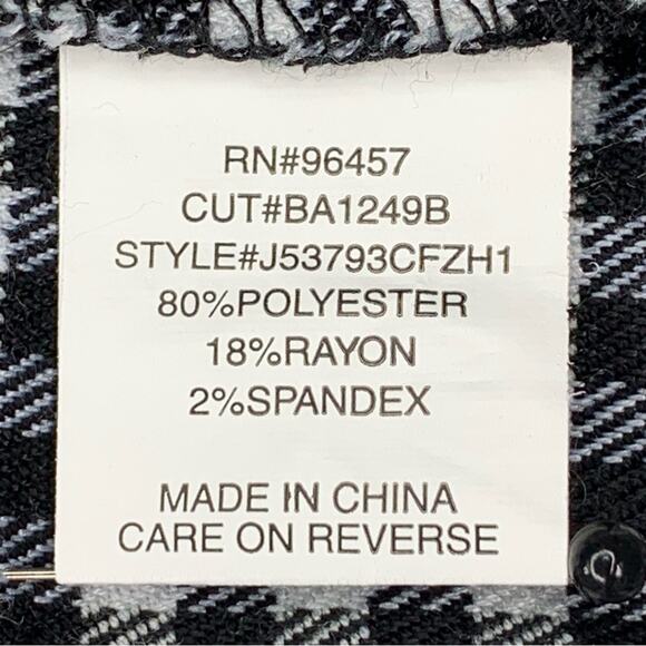 Eyeshadow Mini Skirt Houdstooth Plaid Black and White Size 3 Junior - Picture 9 of 10